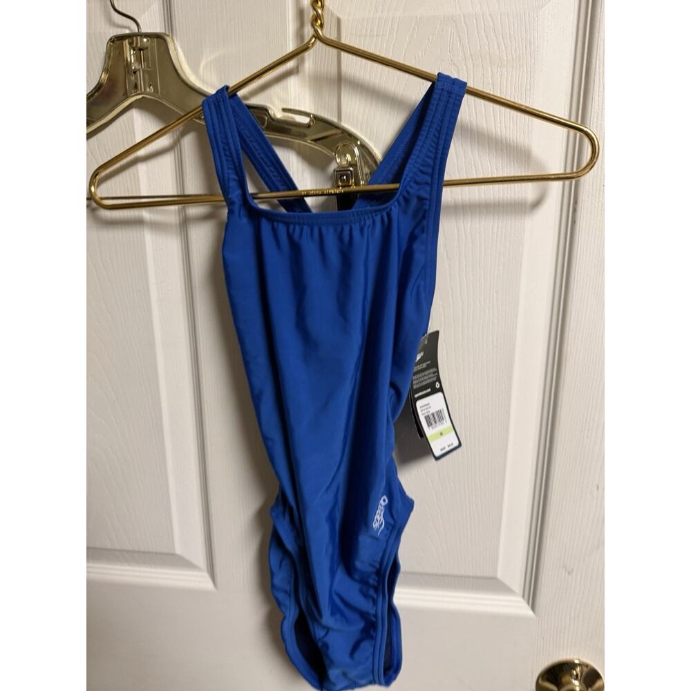 SPEEDO ENDURANCE RACER BACK SWIMSUIT Small Medium Sz 30 SWIMWEAR Team Blue